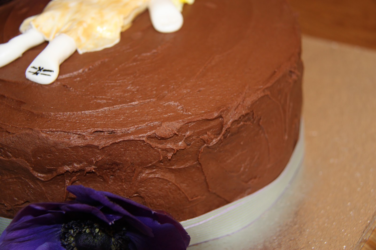 A Beautiful Birthday Chocolate Sour Cream Cake with Fresh