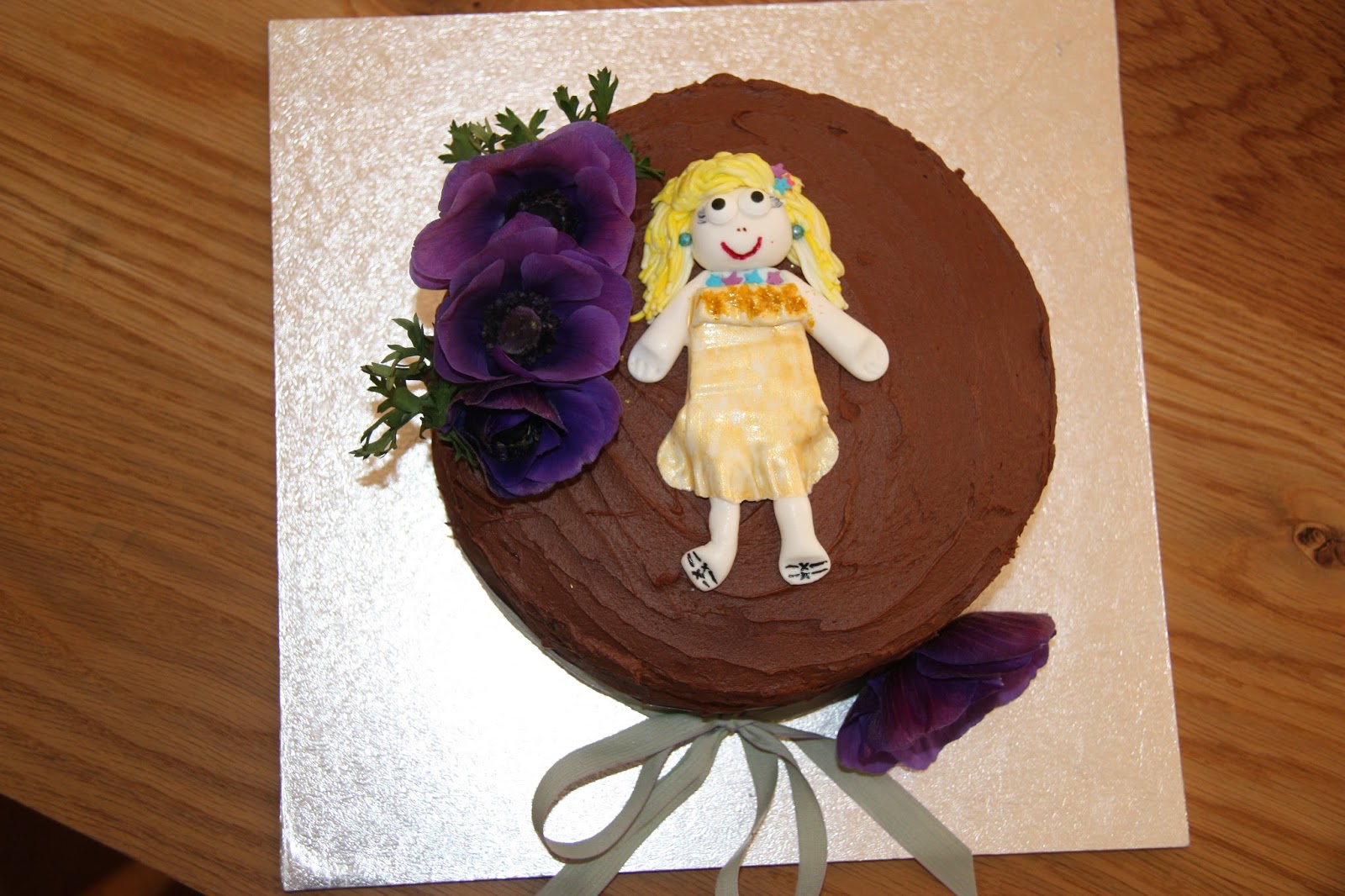 A Beautiful Birthday Chocolate Sour Cream Cake with Fresh