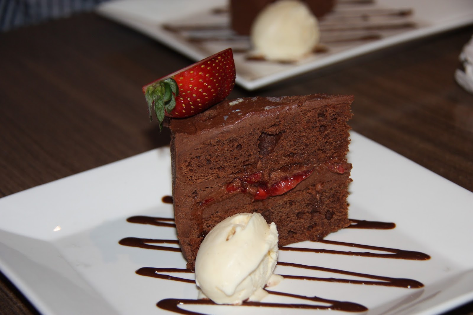 A Beautiful Birthday Chocolate Sour Cream Cake with Fresh